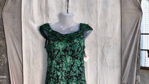 4529. Green Floral Mini Dress