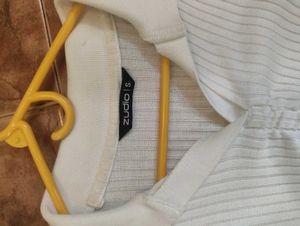 White Ruched Long Sleeve Top
