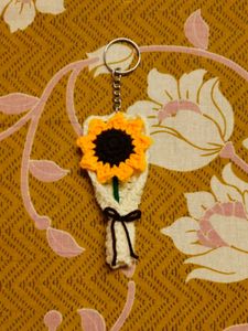 Handmade Sunflower Keychain Charm 🌻