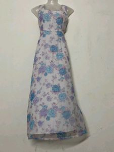 Floral Square Neck Maxi Dress