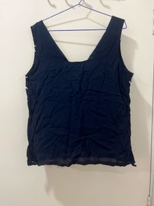 Embroidered Black Top