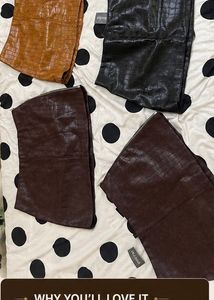 Trendy Croco Leather Mini Skirt