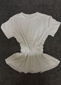 b1g1free chic cinched waist white tee