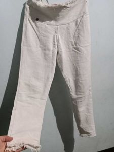 White Denim Pant
