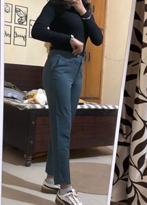 Bottle Green Straight Leg Pants