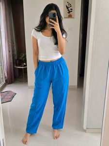 Vibrant Blue straight Pants