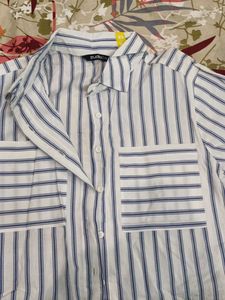 Striped Button-Up Shirt