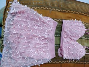 Party Wear Cute Light Pink Colour Top Skirt S