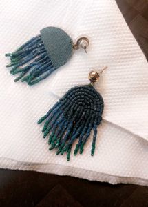 Dual Shade Sequence Work Hanging Earings
