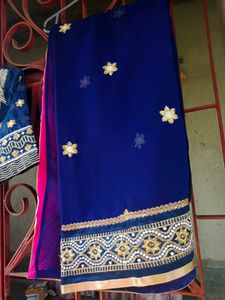Designer Saree With Stitched Blouse
