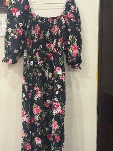 Brand new smocked dress with puff sleeves