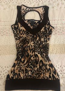 Leopard Print Cut-Out Tank