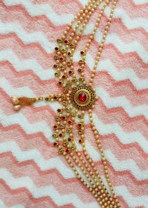 Exquisite Pearl &amp; Ruby kamarband