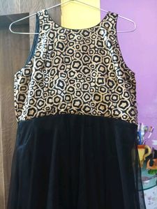 Girl's Black Net Gown