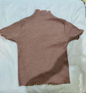 Coffee Colour Turtle Neck Top