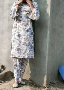 Floral Print Kurta with Salwar Set