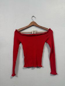 Off-shoulder sweater top