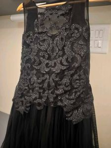 Elegant Black Embellished Gown