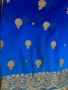 Elegant New Blue 2shade Saree -Rs.2400