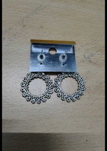 Colorful Hoop Earrings with Rhinestones