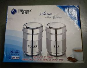 Stainless Steel Sugar & Tea Container Set