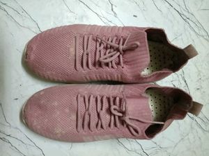 Comfortable Pink Knit Sneakers