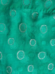 Emerald Green Saree with Circle Motifs