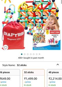 Brand New Magnetic Sticks 32 Pieces