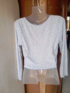 Cute Blue Floral Top