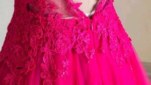 Stunning Pink Lace Gown