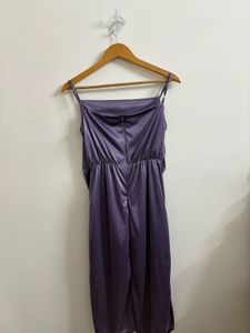 Satin Ruched Spaghetti Strap Dress