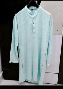 Light Blue Sequined Kurta