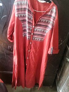 Red Boho Tunic Dress