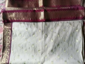 cream maroon wine banarasi pattu saree