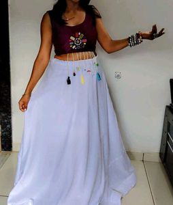 Multi Colour Gown And Parpal Blavuj.. Comboo