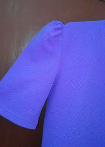Purple Ribbed Crop Top