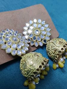 Golden Jhumka Earrings