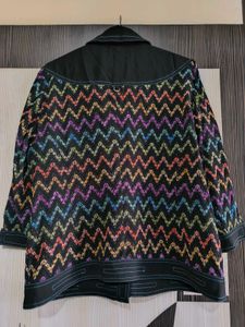 Stylish Chevron Knit Jacket
