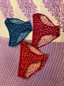 Cute Heart Print Panties