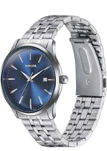 Sonata Analog Blue Dial Men's Watch