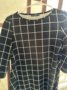 New black checked dress
