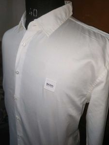 BOSS White Long Sleeve Shirt