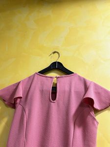 Chic Textured Pink mini dress