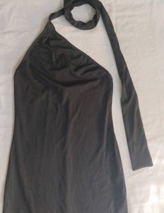 Elegant Black Halter Neck Maxi Dress