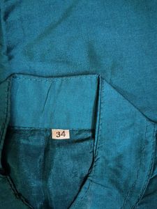 Teal Kurta Set with Palazzo Pants
