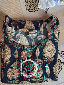 Embroidered Kurta with Mirror Work
