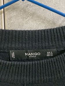 Mango Black Bell Sleeve Sweater