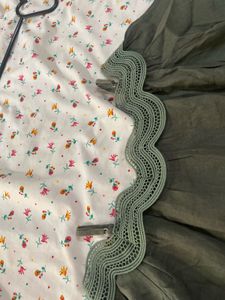 amazing top with floral neck design