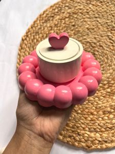 bubble coaster with heart jar