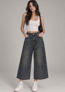 Wide Leg Denim Jeans